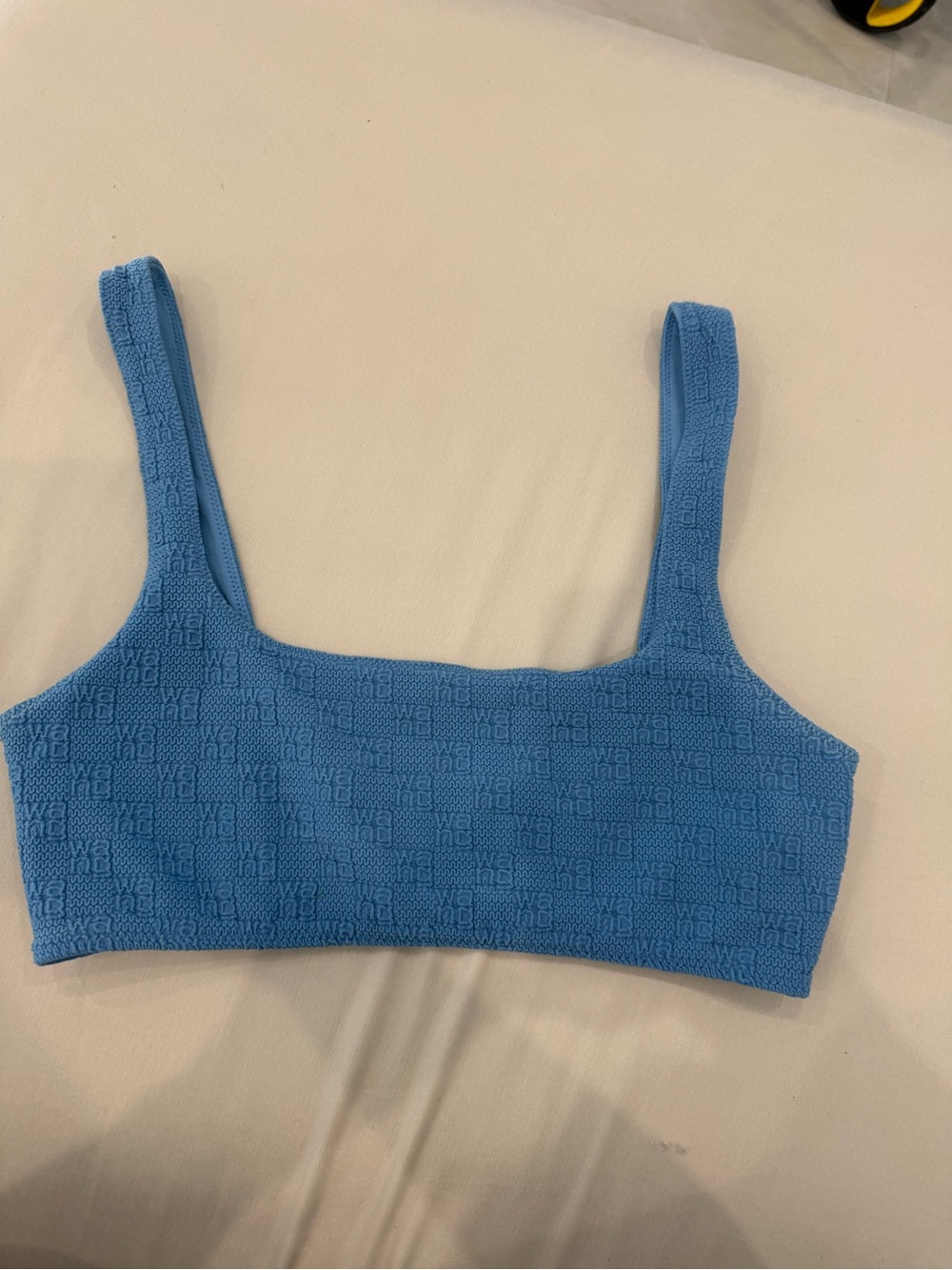 #25 Alexander wang logo bikini top